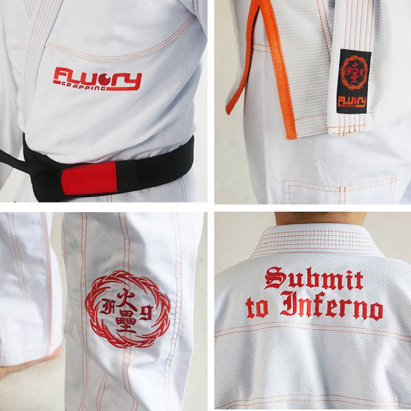 FLUORY Fire Blood Brazil Jiu -Jitsu Dao Bjj Gi Casual Adult Professional Judo 2019 New