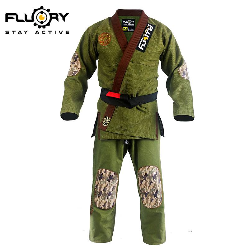FLUORY Fire Camouflage Brazil Jiu -Jitsu suit bjj gi adult men's and women's professional Judo 2019 new