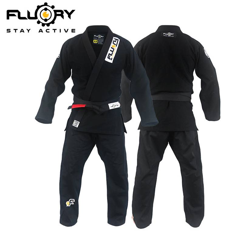 FLUORY Fire Blood Brazil Jiu -Jitsu suit BJJ GI Judo professional adult black Jiu -Jitsu Taoism training men and women
