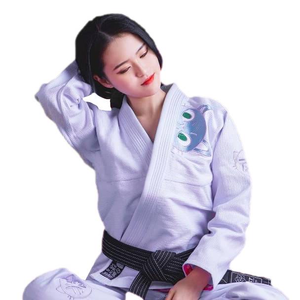 Judo clothing children's cute cat embroidered Brazilian Jiu -Jitsu Dao female BJJ fighting training suit adult jupermi clothing