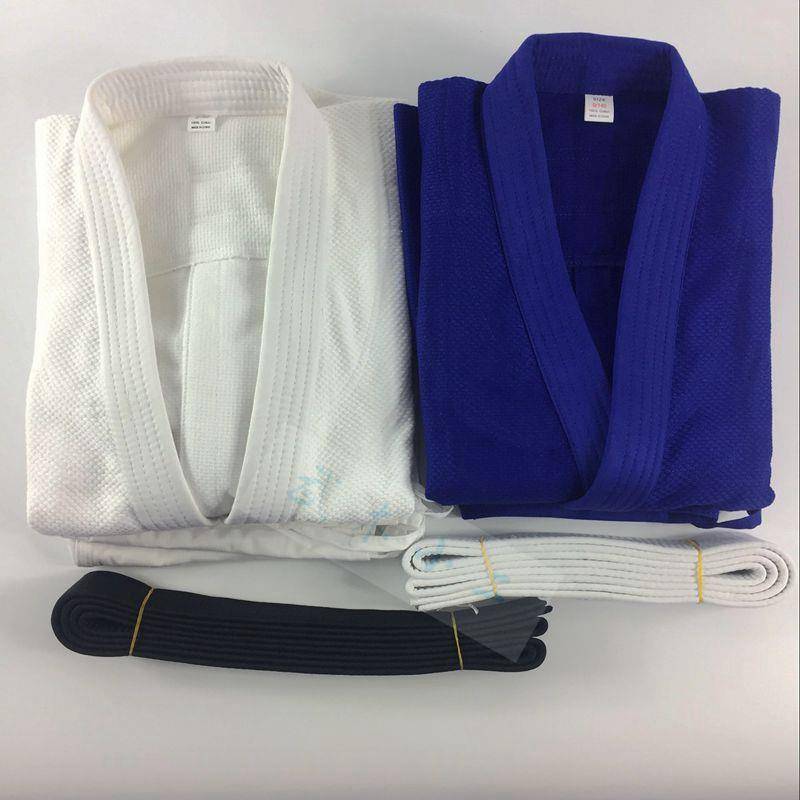 Professional competition uses Judo clothing training clothing bamboo pattern pure cotton white blue road juvenue adult children