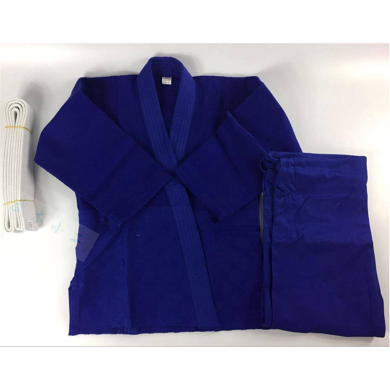 Professional competition uses Judo clothing training clothing bamboo pattern pure cotton white blue road juvenue adult children