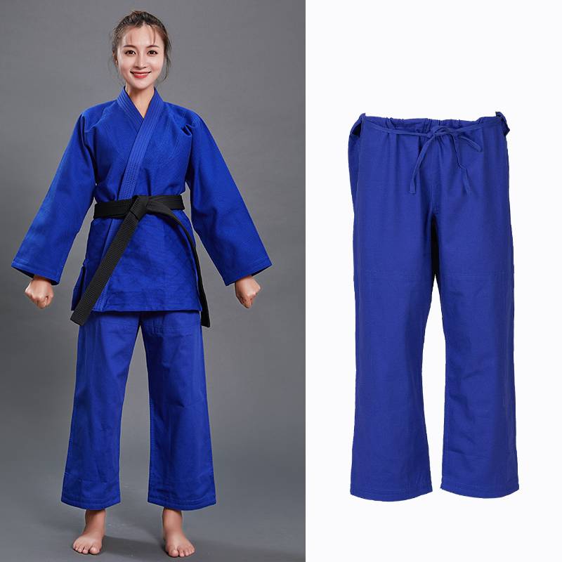 Manufacturers directly provide Judo -suit men's and women's standard competitions Judo children's white blue thickened training pants