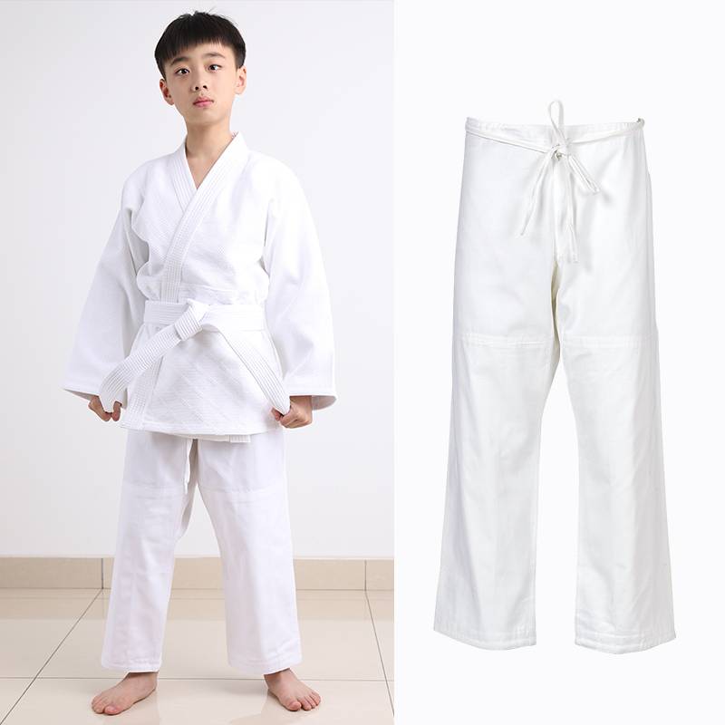 Manufacturers directly provide Judo -suit men's and women's standard competitions Judo children's white blue thickened training pants