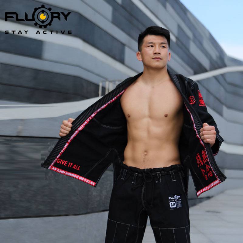 Fluory fire base Brazil Jiu -Jitsu drooling men and women bjj gi no regrets adult Judo clothing professional martial arts