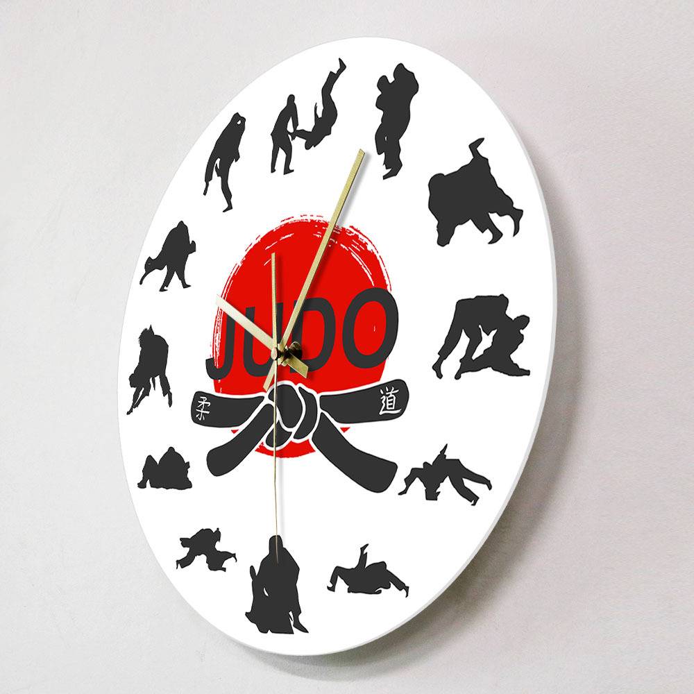 Judo Bell Bell Martial Arts Martial Arts Living Room Decoration Wall Clocks Japanese Martial Arts Movement Clock Home Gift Gifts