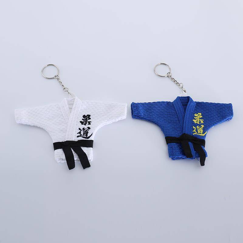 Judo keychain small pendant white blue juvenue keychain buckle accessories accessory accessories small gift gifts