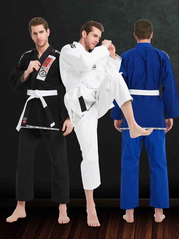 Brazilian Jiu -Jitsu professional training Judo suit men and women BJJ GI Warriors classic adult black and white blue anti -grinding clothes