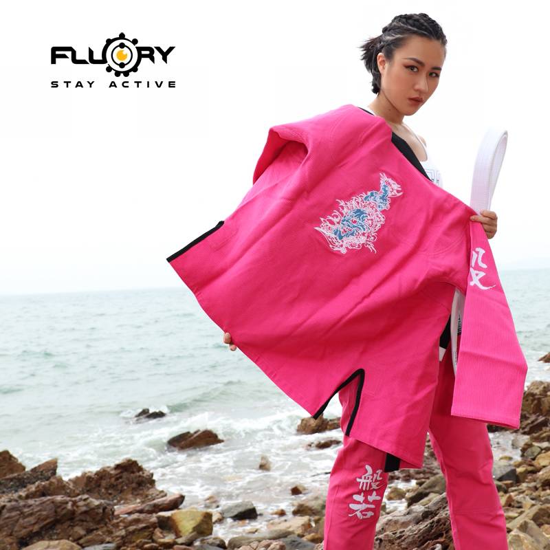FLUORY Fire Blood Brazil Jiu -Jitsu Taoist Men's Women's Professional Competition Training Jiu -Jiu Jiu Prajna Pine Judo clothes