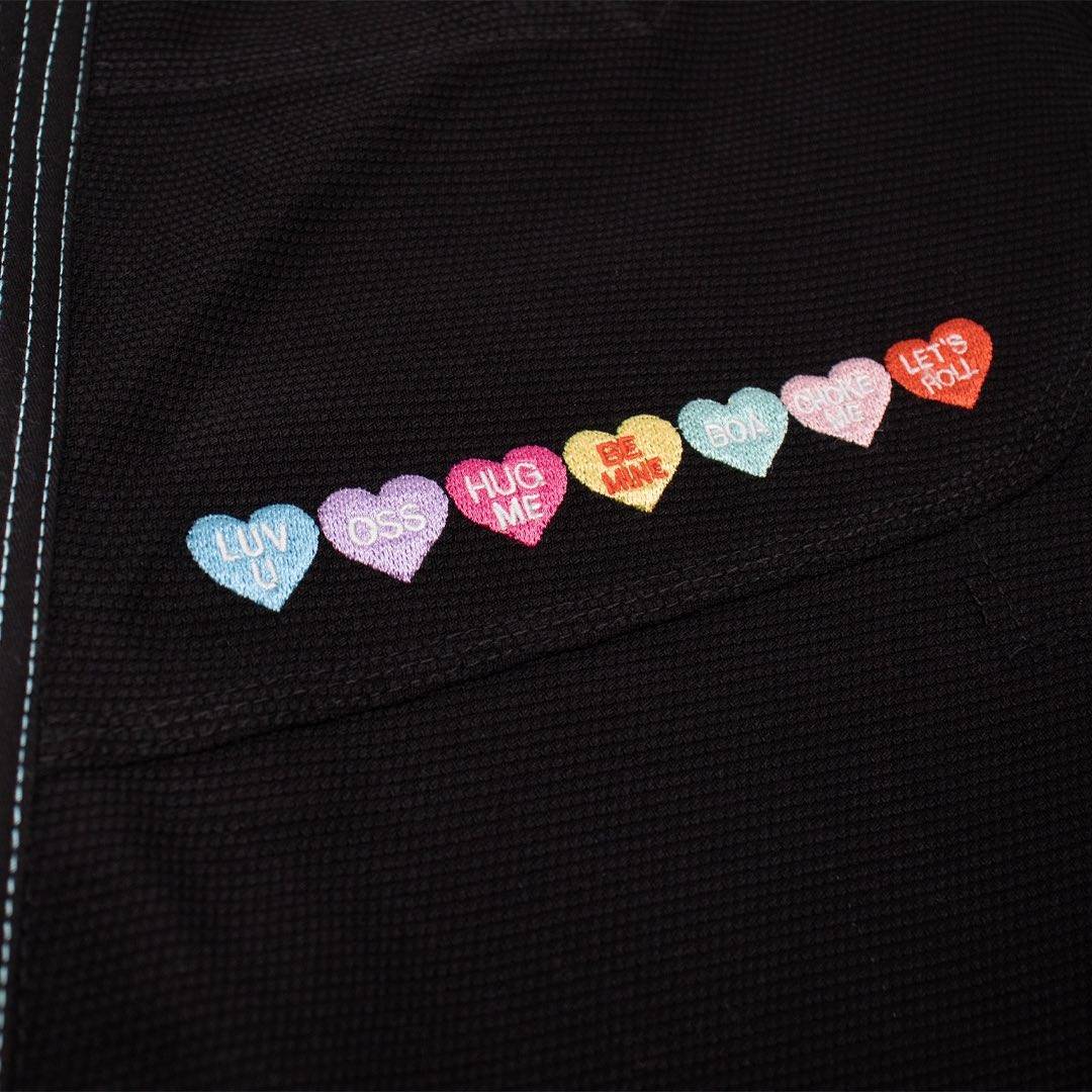 Hyperfly Valentine Day Valentine's Day Limited Edition Men and Women Black Brazil Jiu -Jitsu