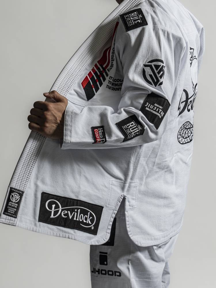 Jhood X devilock Collab GIS Limited Version White Brazil Jiu -Jitsu