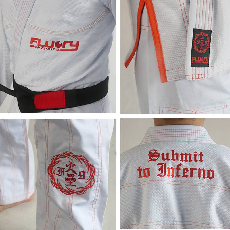 Fluory fire base 20 new Brazilian Jiu -Jitsu drooling men and women BJJ Judo clothing professional training Jiu -Jitsu adult