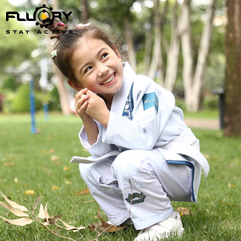 Fluory Brazilian Jiu -Jitsu Taoist clothes men and women cute and lovely embroidered bjj gi Judo children's professional training suit