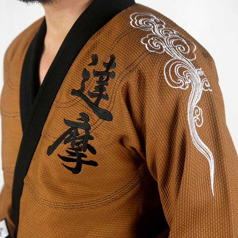Fluory Fire Bar Mobng Bazas Jiu -Jitsu Men Bjj Gi Judo Judo Professional Adult Samurai Taoism