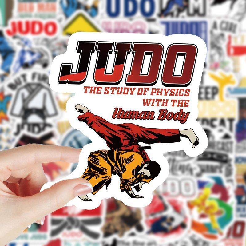 204 cartoon traditional martial arts judo stickers INS personalized graffiti creative desktop mobile phone handbook children's stickers