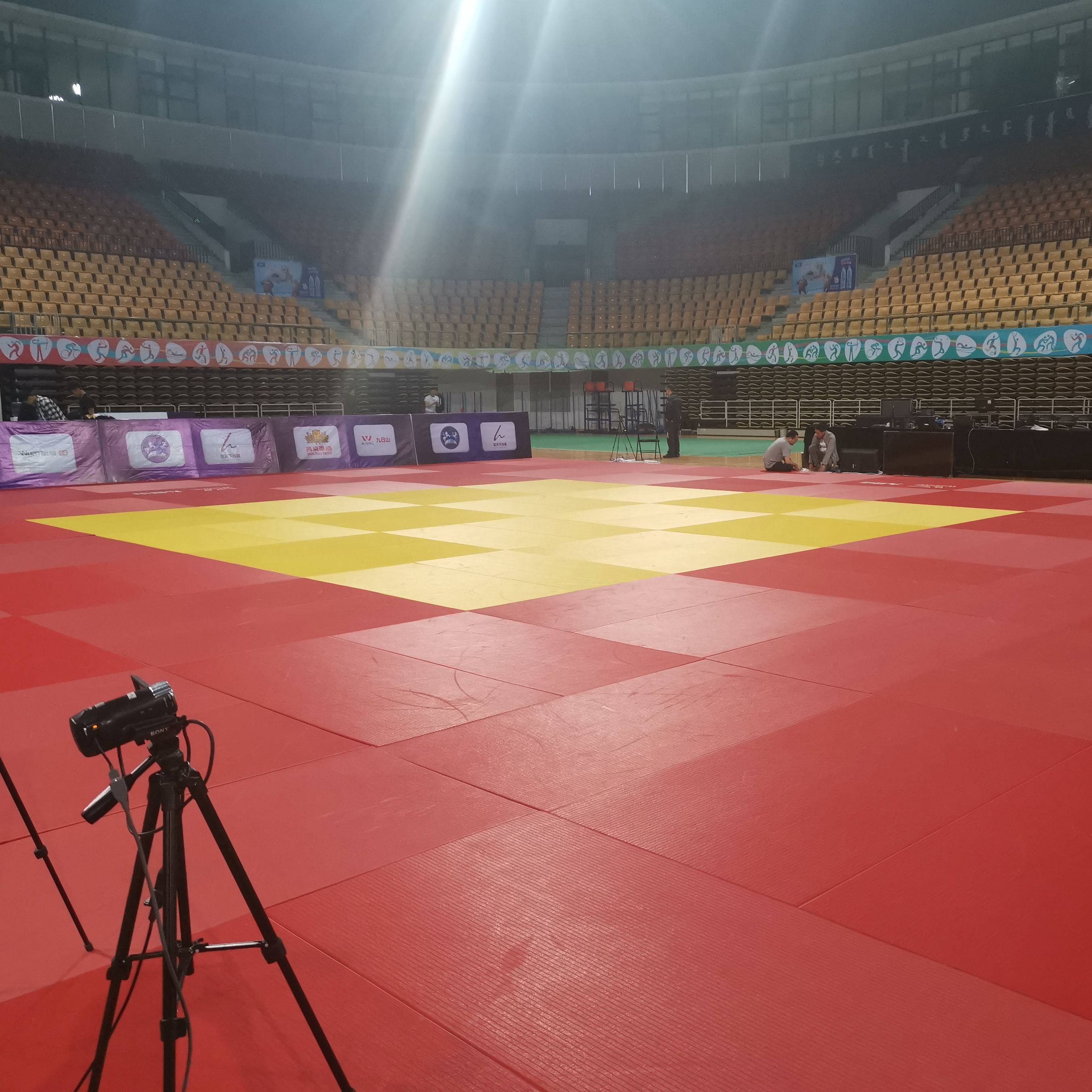 Customized size Judo competition dedicated ground jupering juveniles wrestling and felvant tract IJF standard judo pad