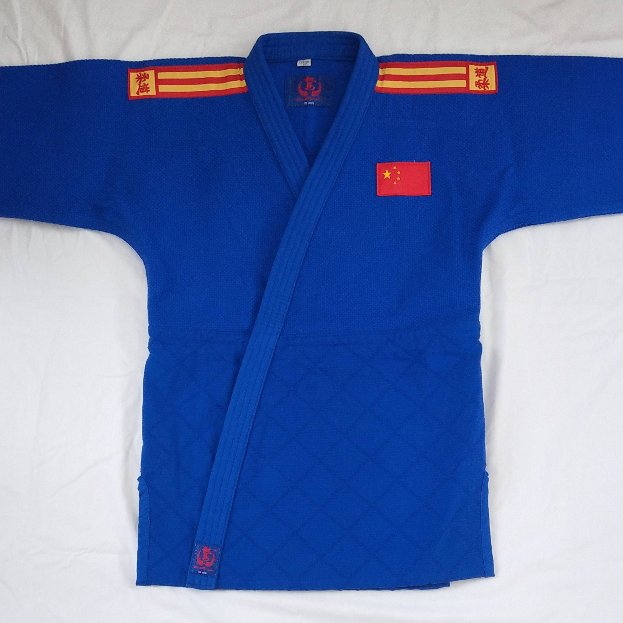 Shoulder strip Judo suit white blue children adult college students men and women professional judo training service competition uniforms