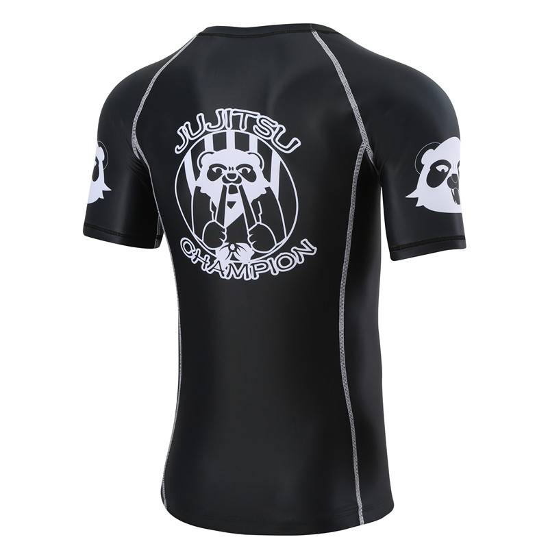Brazil Jiu -Jitsu anti -wear tights short -sleeved training suit waist band anti -sliding bars sports fitness men's and women's same paragraph
