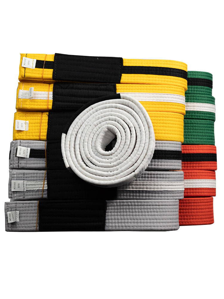 Children's Jiu -Jitsu belt Brazil Jitsu trousers waist band gray orange youth child for use