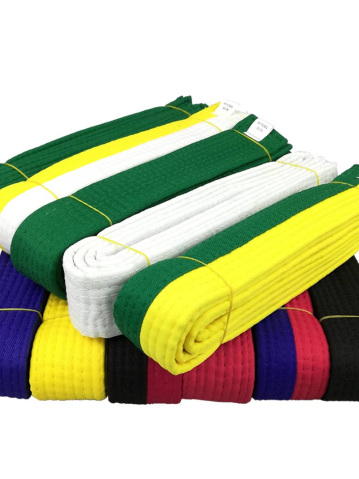 Taekwondo's waist belt with karate belts and karate belts