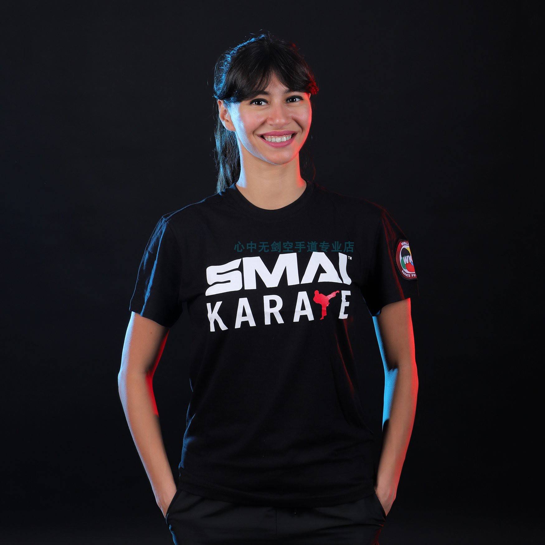 SMAI short -sleeved 22 -year spring and summer new cotton T -shirt WKF certified karate men and women classic solid color half -sleeve