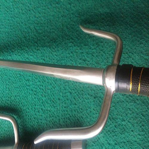 Ronin's short fork, short fork martial arts iron ruler, Rona fork, two fork steel fork kung fu, ninja three -strand fork