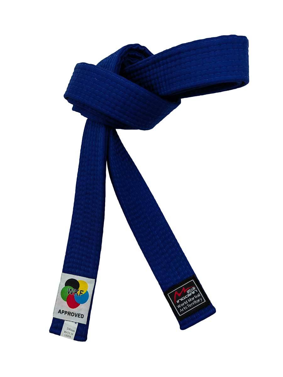 WKF Belt World Karate Alliance Belt Children's Adult Red Blue Coffee Black Black Black Black Cross -border One