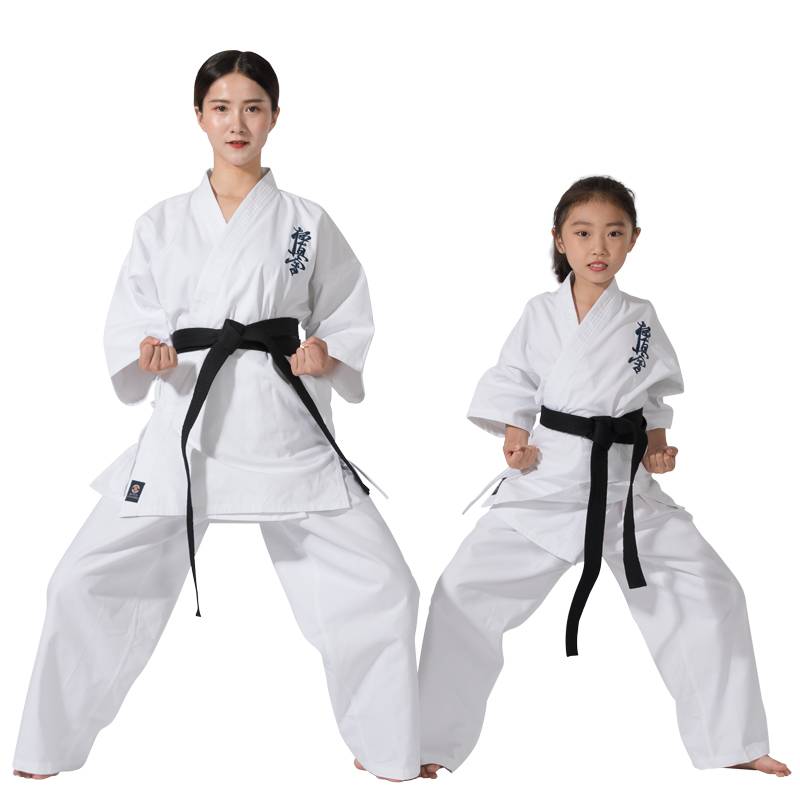 All -cotton adult children's empty -handed clothing canvas canvas are really empty door clothing training clothes