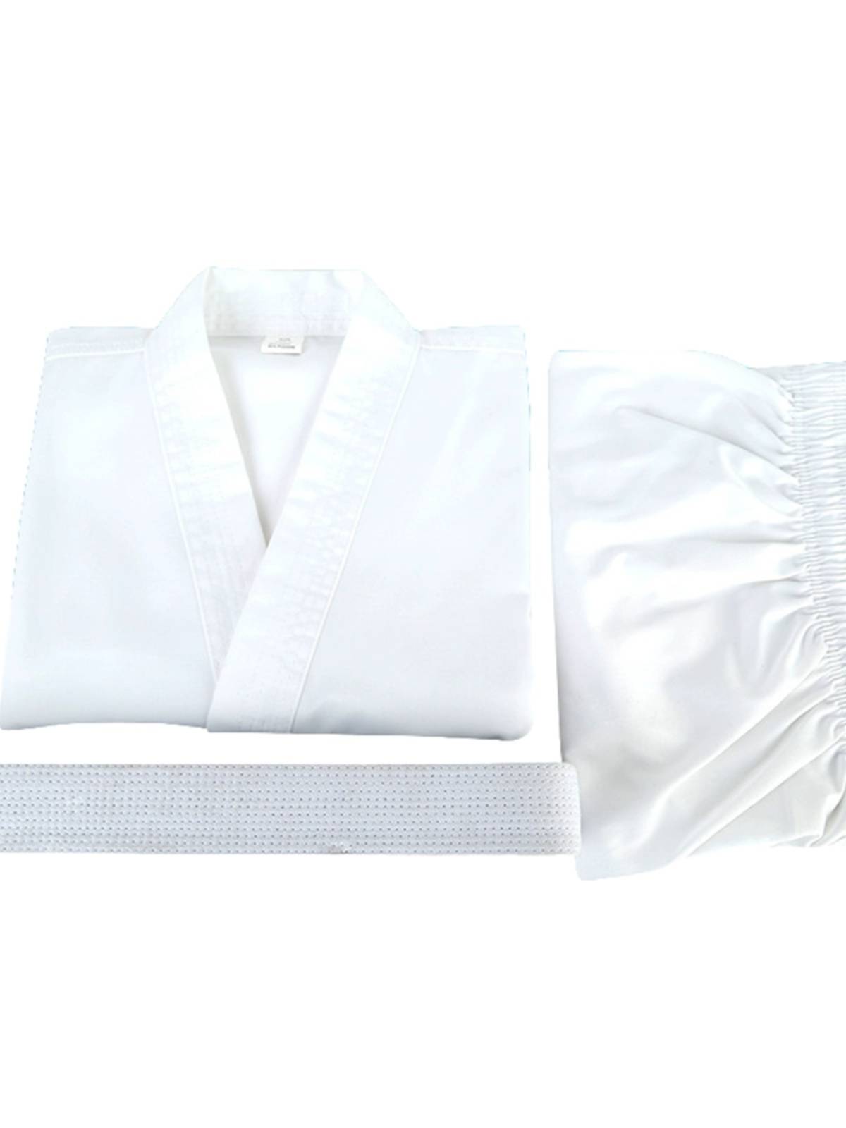 Adult men's and women's basic karate channel special edition youth training suit white universal beginner competition uniform