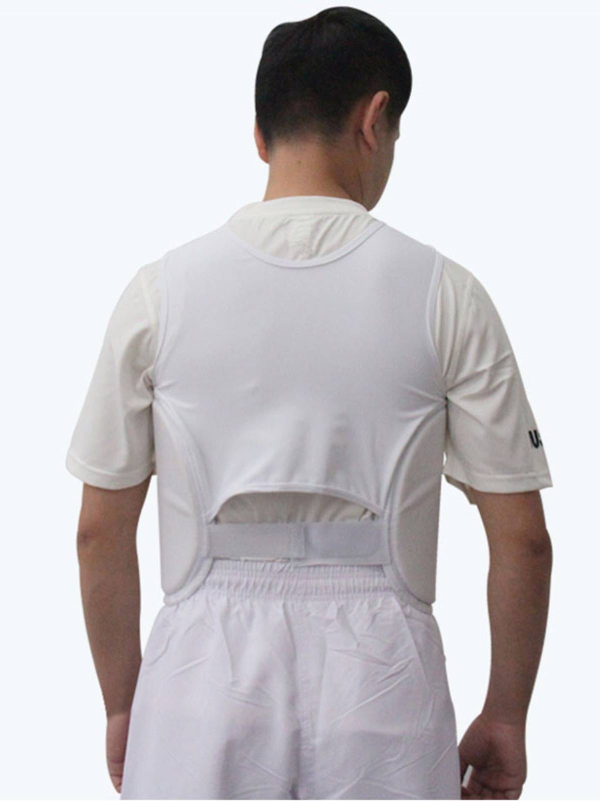 Woosung karate, chest protection children adult men and women training protective gear thick vest white inner bile protective