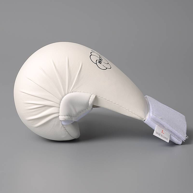 White karate gloves adult fighting training glove children's karate WKF fisting gloves are really competitive