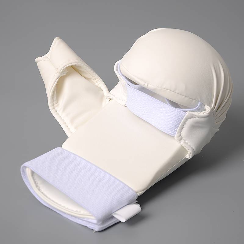 White karate gloves adult fighting training glove children's karate WKF fisting gloves are really competitive