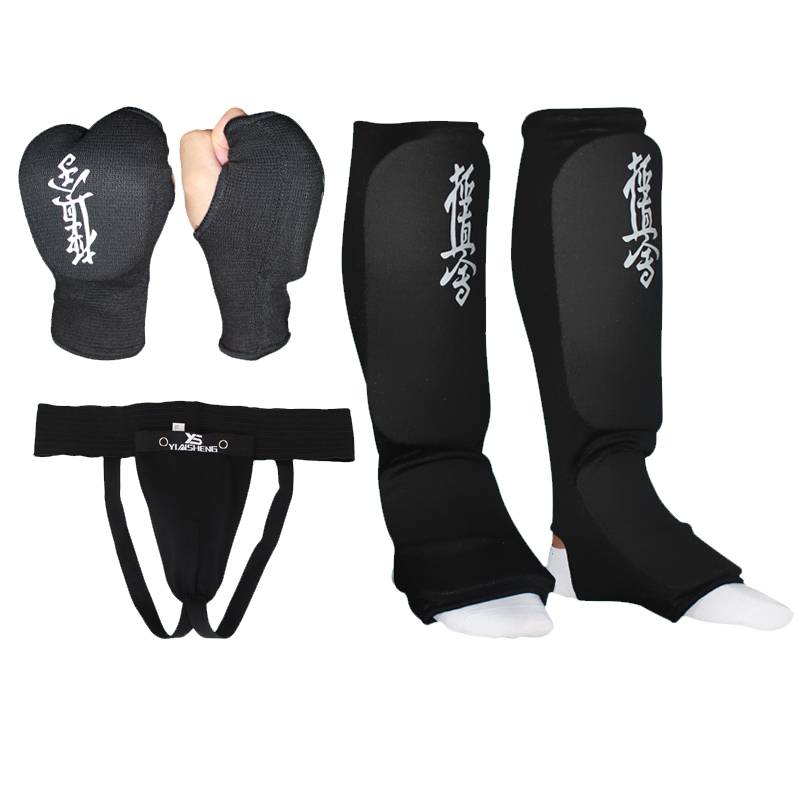 Extremely vacant hand protective gear three -piece glove gloves glove leg protection crotch taekwondo protection gear scattered protective gear