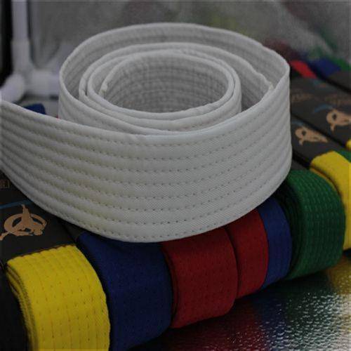 White belts for taekwondo, lower taekwondo belts, tenth class taekwondo belts, judo karate belts