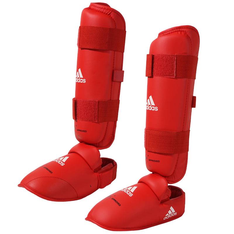 Adidas Adidas karate leg protection tibial tibia professional leap -legged board competition special protective gear WKF