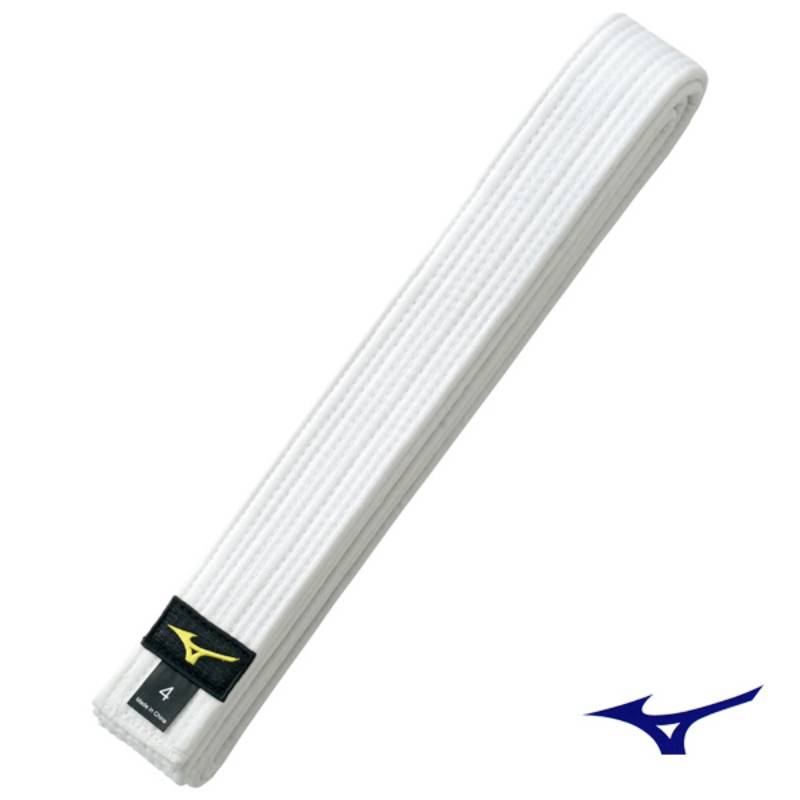 Japan purchasing Mizuno Mizumi Taekwondo Judo Judo Karate Twita white oblique cloth belt width 42mm width