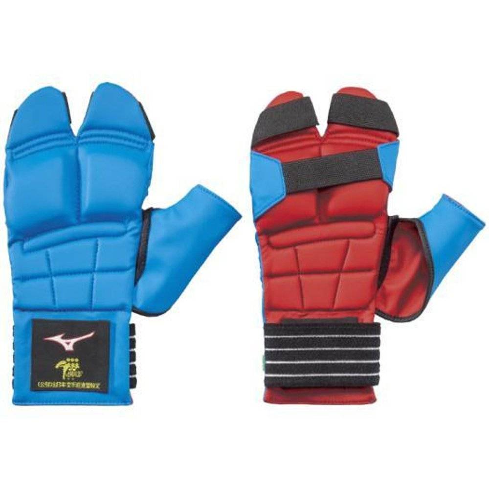 Japan Direct Mail Mizuno Red and Blue Double -sided Boxing Fighter All -Japanese Karate Alliance Certification Product Primary School Students