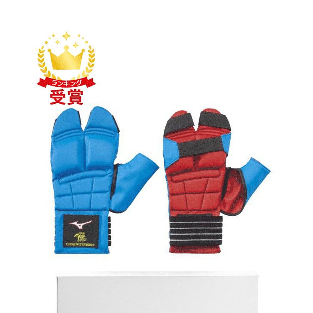 Japan Direct Mail Mizuno Red and Blue Double -sided Boxing Fighter All -Japanese Karate Alliance Certification Product Primary School Students