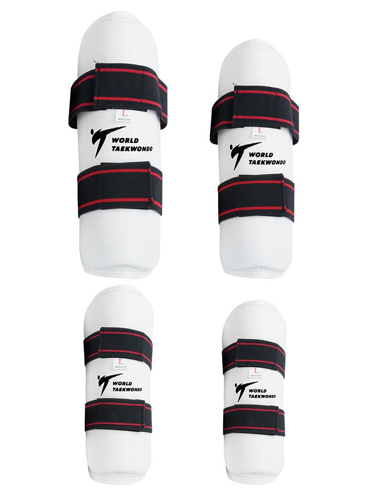 A full set of children's elbows for a professional training competition for adult karate
