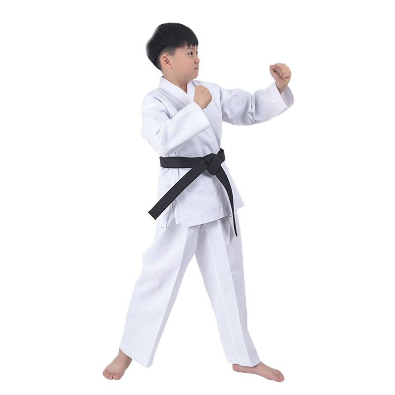Children's pure cotton karate clothes adult black and white men's and women's training clothing karate Dao Dao clothing clothing performance clothing