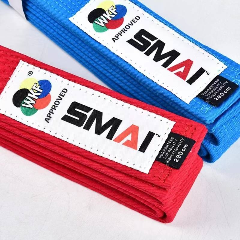 SMAI karate thickened band WKF certification red and blue belt custom competition training band designated brand designated brands