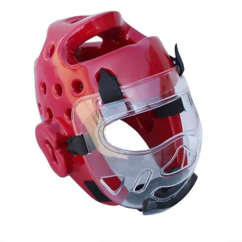 Practical taekwondo adult children, boys and women for molding helmets to protect the face transparent protective mask scattering the karate to protect the head