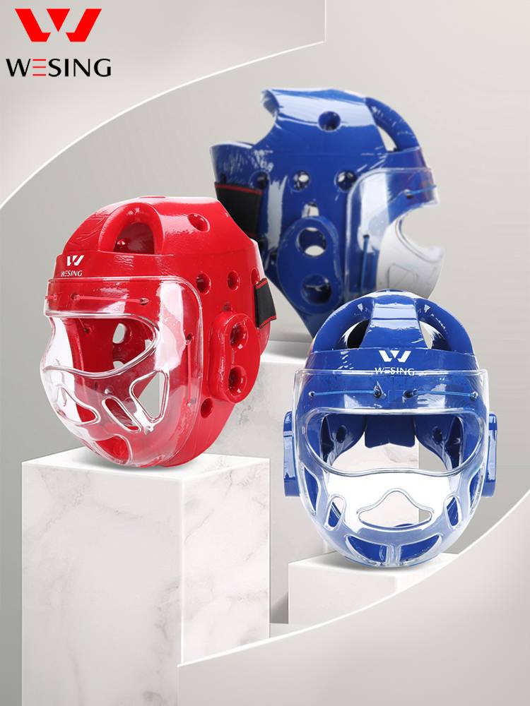 Nine -day Shankang Hander Handbars helmet care adult children Taekwondo training mask helmet closed face protection gear