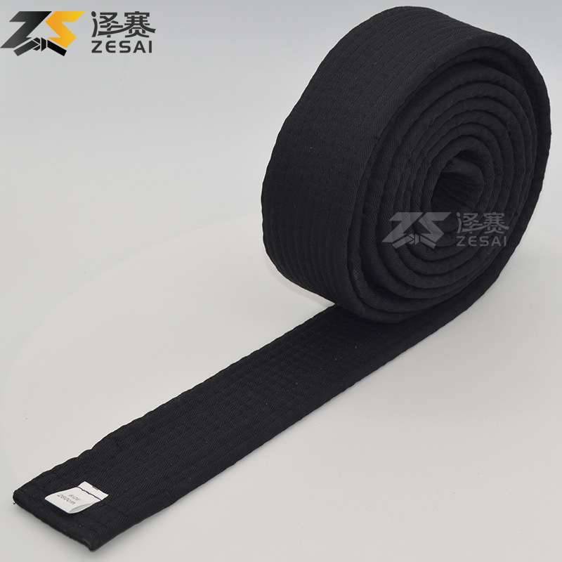 Spot 5cm wide student coach karate taekwondo black belt with a stitch to get sample