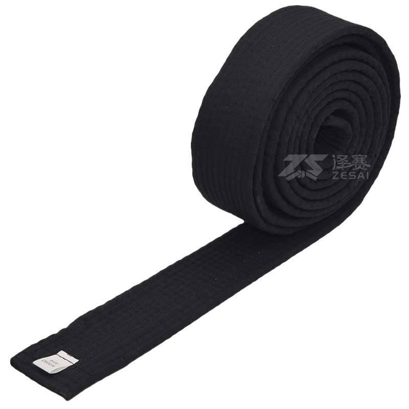 Spot 5cm wide student coach karate taekwondo black belt with a stitch to get sample