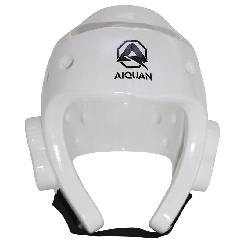 White helmet for taekwondo, head protection, karate training kit for face-protected children