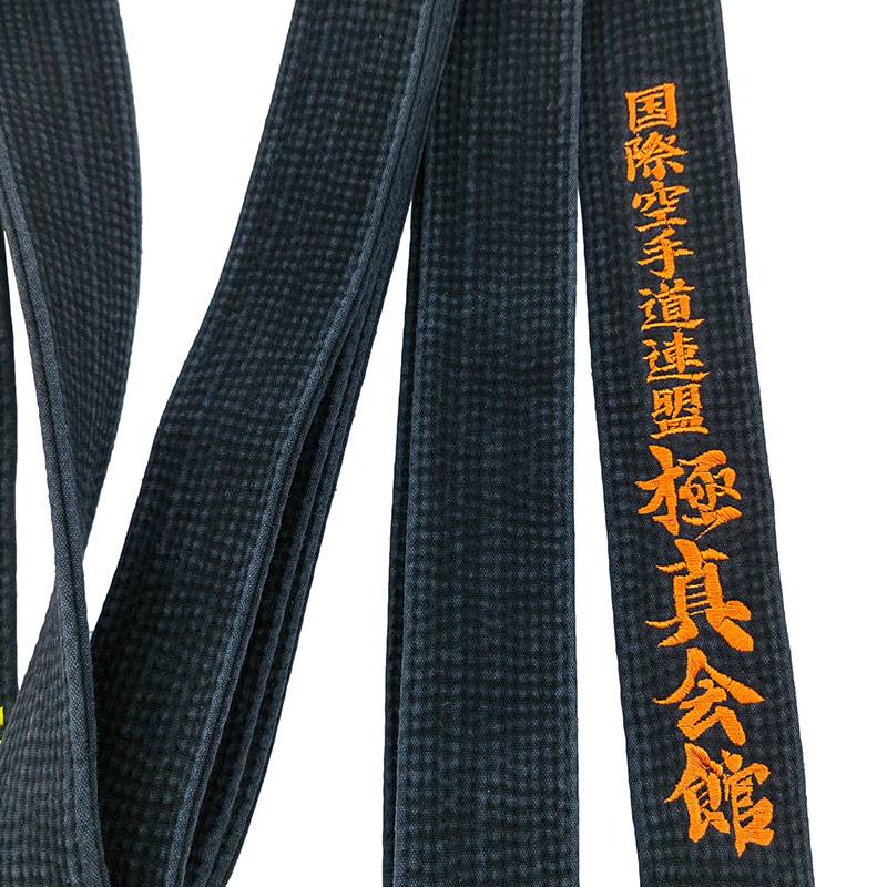 Empty -handed band IKF black coach belt, Mingqian genuine international peer true meeting, matte, make old cotton embroidery Japanese