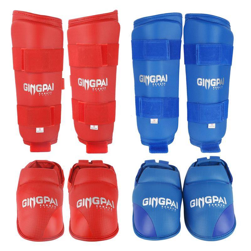Newly sent karate legs to protect the legs and feet and protect the arm, the foot protector, the karate guard, Taekwondo, taekwondo, the legs and the arms