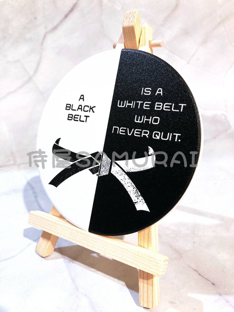 [Shooting House] Spot ● "Black Belt" coaster ornament ● Karate Judo Follow Pitoma Brazil Jiu -Jitsu Peripherals