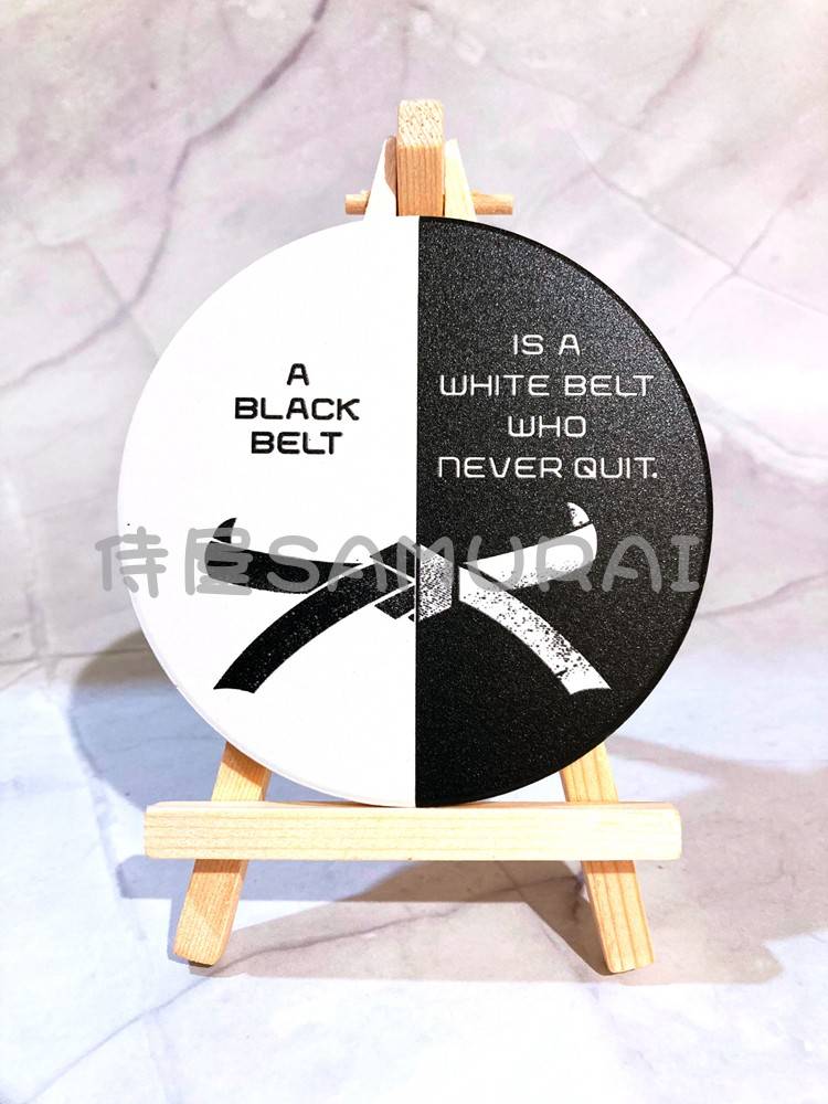 [Shooting House] Spot ● "Black Belt" coaster ornament ● Karate Judo Follow Pitoma Brazil Jiu -Jitsu Peripherals
